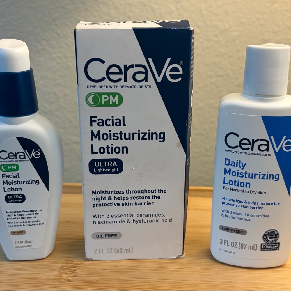 rave Facial Moisturizing Lotion Trio - White & Blue Packaging